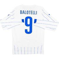 2014 15 italy player issue away ls shirt pro fit balotelli 9 as