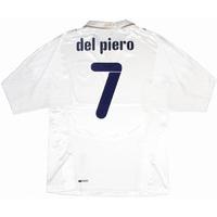 2007-08 Italy Player Issue Away L/S Shirt Del Piero #7 *w/Tags*