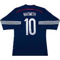 2014-15 Scotland Player Issue Adizero Home L/S Shirt Naismith #10