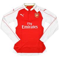 2015-16 Arsenal Player Issue Home European L/S Shirt (ACTV Fit) *BNIB*