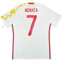 2016 17 spain player issue adizero away authentic shirt morata 7