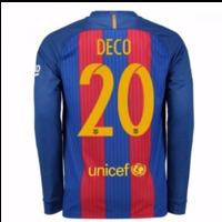 2016-17 Barcelona Home Long Sleeve Shirt (Deco 20)