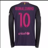 2016-17 Barcelona Away Long Sleeve Shirt (Ronaldinho 10)