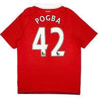 2010-11 Manchester United Home Shirt Pogba #42 (Very Good) XL