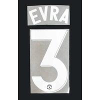 2011-13 Manchester United European Evra #3 Name Set