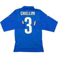 2014 15 italy player issue home ls shirt actv fit chiellini 3 as