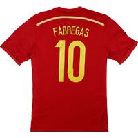 2013-15 Spain Home Player Issue Adizero Authentic Shirt Fàbregas #10