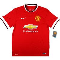 2014 15 manchester united home shirt wtags xxl