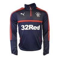 2016 2017 rangers puma half zip training top navy