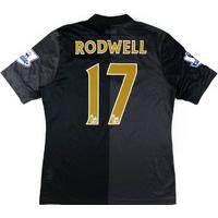 2013-14 Manchester City Match Issue Away Shirt Rodwell #17