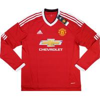 2015-16 Manchester United Home L/S Shirt *BNIB*