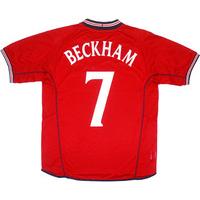 2002-04 England Away Shirt Beckham #7 (Excellent) L