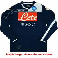 2011-12 Napoli L/S Macron Player Worn Training Sweat Top (Very Good)