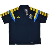 2014 15 sweden adidas polo t shirt bnib