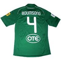 2010-11 Panathinaikos Match Worn Home Shirt Boumsong #4 (v