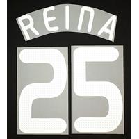 2008-10 Liverpool European White Name Set Reina #25