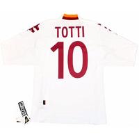 2012-13 Roma Player Issue Away L/S Shirt Totti #10 *w/Tags* XXL