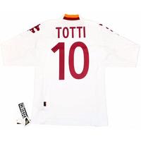 2012 13 roma player issue away ls shirt totti 10 wtags xxl