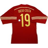 2013 15 spain adizero player issue home ls shirt diego costa 19