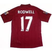 2012-13 Manchester City Match Issue Away Shirt Rodwell #17