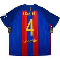 2016 17 barcelona home shirt irakitic 4 wtags xxl