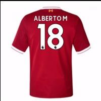 2017-18 Liverpool Home Short Sleeve (Kids) (Alberto M 18)