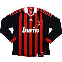 2009-10 AC Milan Player Issue Home Domestic L/S Shirt *w/Tags* XL