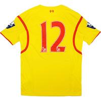 2014-15 Liverpool U21 Match Worn Away Shirt #12