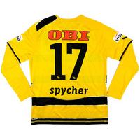 2010-11 BSC Young Boys L/S Player Issue Home Shirt Spycher #17