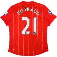 2012-13 Southampton Match Worn Home Shirt Do Prado #21 (v Chelsea)