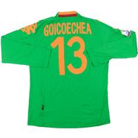 2012-13 Roma Match Issue TIM Cup GK Green Shirt Goicoechea #13