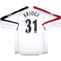 2005-06 Fulham Match Issue \'Signed\' Home L/S Shirt Bridge #31
