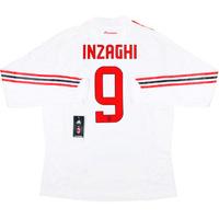 2008-09 AC Milan Player Issue Away Domestic L/S Shirt Inzaghi #9
