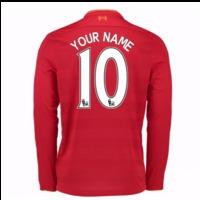 2016-17 Liverpool Home Long Sleeve Shirt (Your Name)