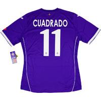 2014 fiorentina coppa italia final home shirt cuadrado 11 wtags