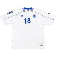 2009 Iceland Match Issue Away Shirt #18 (Björnsson) v Scotland