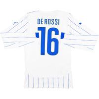 2014-15 Italy Player Issue Away L/S Shirt (ACTV Fit) De Rossi #16 *As