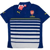 2014-15 Arsenal Puma Hooped Polo T-shirt *BNIB*