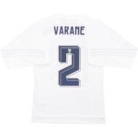 2015-16 Real Madrid Home L/S Shirt Varane #2 *As New* S