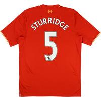 2015-16 Liverpool Home Shirt Sturridge #5 *As New* S