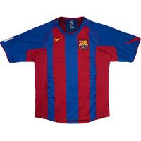 2004-05 Barcelona Home Shirt (Very Good) XL