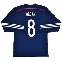 2013 Scotland Match Issue Home L/S Shirt Brown #8 (v. USA)