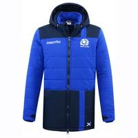 2016 2017 scotland macron rugby long puffa jacket navy