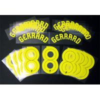 2010-11 Liverpool Third European/Cup LFC Lemon Name Set Gerrard #8