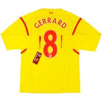 2014-15 Liverpool Away L/S Shirt Gerrard #8 *w/Tags*