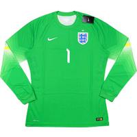 2014-15 England Player Issue GK Away Shirt #1 *w/Tags* L