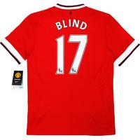 2014 15 manchester united home shirt blind 17 wtags l