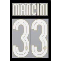 2008-09 Inter Milan Player Issue Home Mancini #33 Name Set