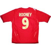 2006 08 england away shirt rooney 9 excellent xl