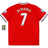 2014 15 manchester united home shirt di maria 7 wtags